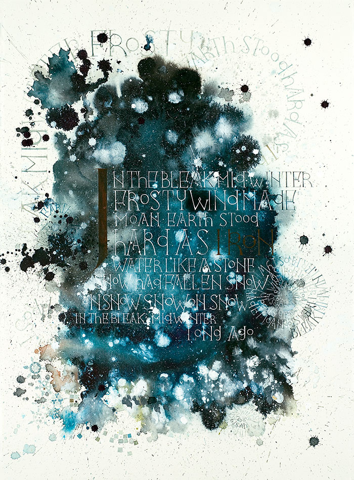 In The Bleak Mid Winter.   A  religious and faith calligraphy designs